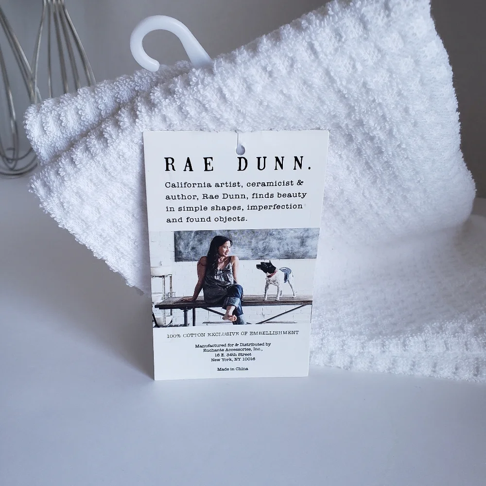 Rae Dunn White Kitchen Towels 